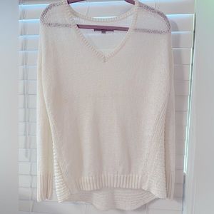 Loft White Sweater/Size Small